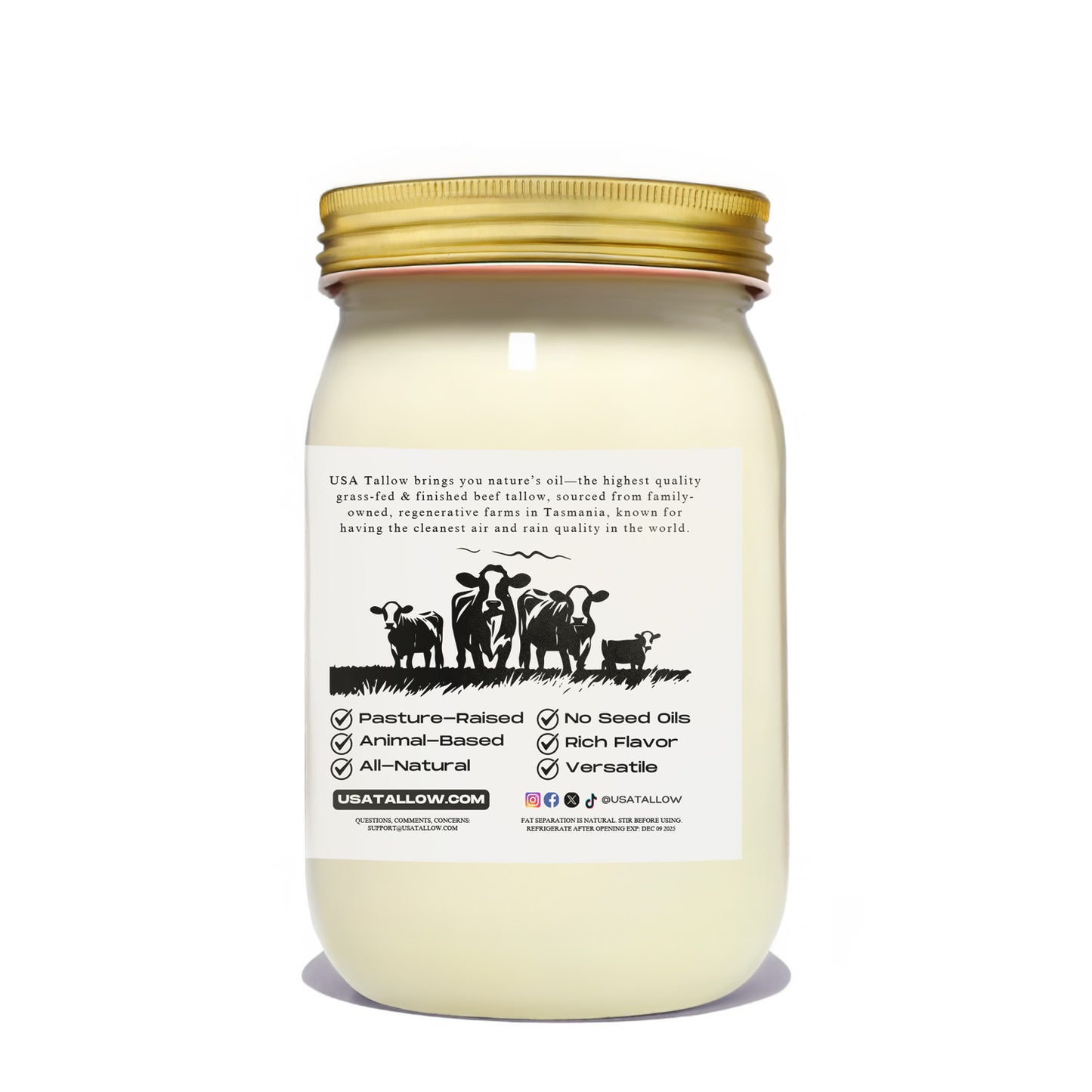 100% Grass-Fed & Finished Beef Tallow